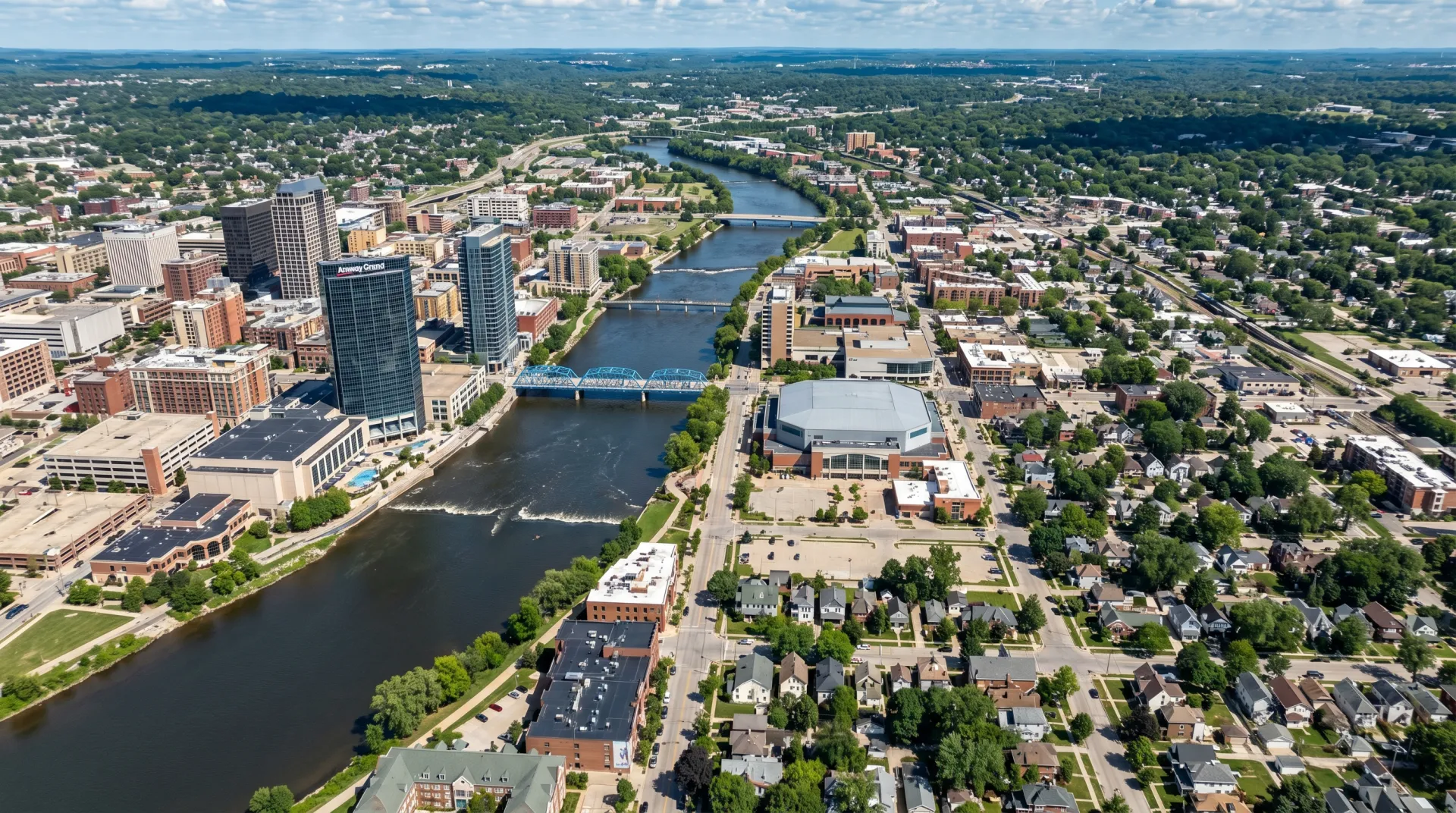 Aerial view of the Midtown area