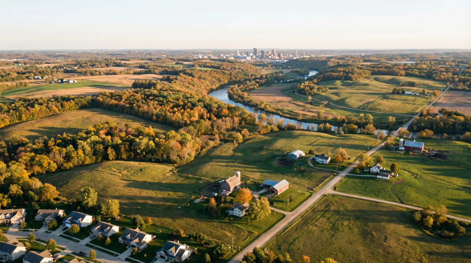 Aerial view of the Grandville area